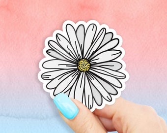 Daisy Sticker - Flower stickers | nature sticker | MacBook stickers | laptop stickers | waterbottle stickers | hydroflask stickers