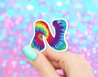 Tie Dye N Sticker - Letter stickers | MacBook stickers | laptop stickers | waterbottle stickers | hydroflask stickers | tumbler stickers