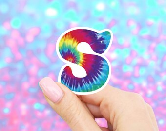 Tie Dye S Sticker - Letter stickers | MacBook stickers | laptop stickers | waterbottle stickers | hydroflask stickers | tumbler stickers
