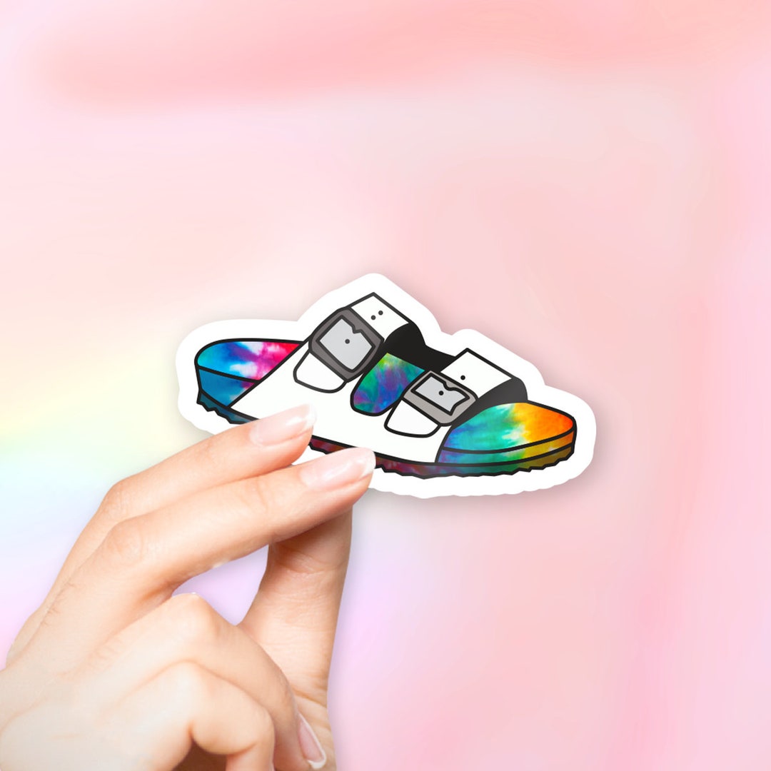 Rainbow Birkenstocks Vinyl Sticker – Laptop, Water Bottle Decal - Etsy
