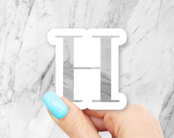 Marble H Sticker - Letter stickers | MacBook stickers | laptop stickers | waterbottle stickers | hydroflask stickers | tumbler stickers