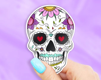 Sugar Skull Sticker - MacBook stickers | laptop stickers | waterbottle stickers | hydroflask stickers | tumbler stickers