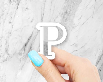 Marble P Sticker - Letter stickers | MacBook stickers | laptop stickers | waterbottle stickers | hydroflask stickers | tumbler stickers