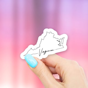 Virginia State Art Sticker - state stickers | virginia stickers | MacBook stickers | laptop stickers | waterbottle stickers