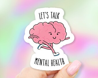 Let's Talk Mental Health Sticker - MacBook stickers | laptop stickers | waterbottle stickers | hydroflask stickers | tumbler stickers