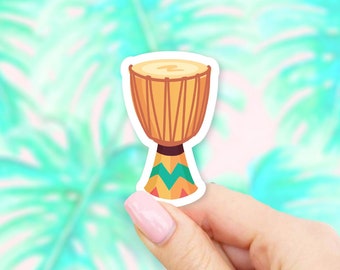 Colorful Drum Sticker - instrument stickers | band sticker | MacBook stickers | laptop stickers | waterbottle stickers | hydroflask stickers