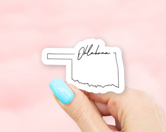 Oklahoma State Art Sticker - state stickers | oklahoma stickers | MacBook stickers | laptop stickers | waterbottle stickers
