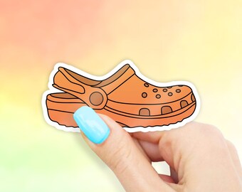Orange Croc Sticker - croc stickers | croc sticker | MacBook stickers | laptop stickers | waterbottle stickers