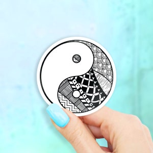 Yin Yang Sticker - MacBook stickers | laptop stickers | waterbottle stickers | hydroflask stickers | tumbler stickers