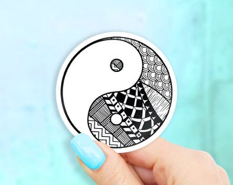 Yin Yang Sticker - MacBook stickers | laptop stickers | waterbottle stickers | hydroflask stickers | tumbler stickers