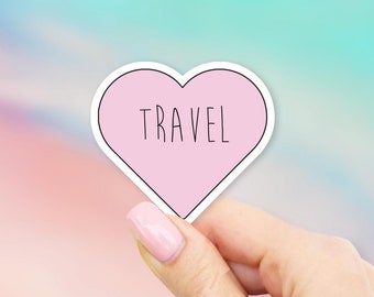Love Travel Sticker - Travel stickers | vacation stickers | MacBook stickers | laptop stickers | waterbottle stickers | hydroflask stickers