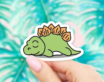 Napping Stegosaurus Sticker - Dinosaur stickers | MacBook stickers | laptop stickers | waterbottle stickers | hydroflask stickers