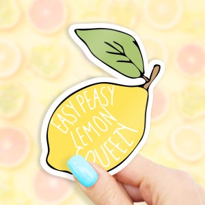 Easy Peasy Lemon Squeezy Sticker - lemon stickers | fruit sticker | MacBook stickers | laptop stickers | waterbottle stickers