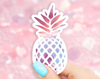 Watercolor Pineapple Sticker - Pineapple stickers | Vinyl stickers | MacBook stickers | laptop stickers | waterbottle stickers