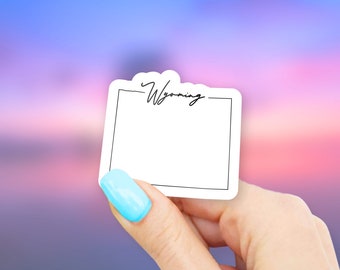 Wyoming State Art Sticker - state stickers | wyoming stickers | MacBook stickers | laptop stickers | waterbottle stickers