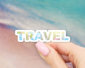 Travel - Colorful Globe Sticker - Travel sticker | MacBook stickers | laptop stickers | waterbottle stickers | hydroflask stickers
