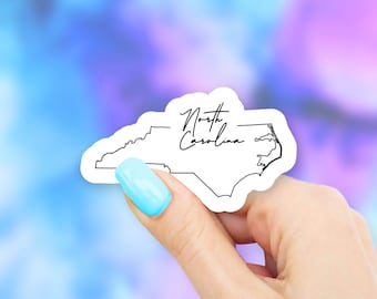 North Carolina State Art Sticker - state stickers | north carolina stickers | MacBook stickers | laptop stickers | waterbottle stickers