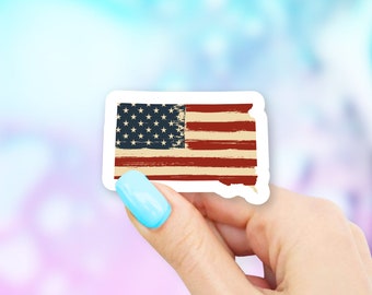 South Dakota Old USA Flag State Art Sticker - state stickers | south dakota stickers | MacBook stickers | laptop stickers