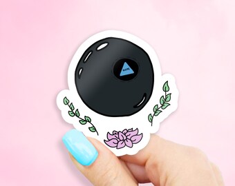 Magic 8 Ball Sticker - MacBook stickers | laptop stickers | waterbottle stickers | hydroflask stickers | tumbler stickers