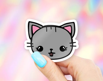 Cute Cat Sticker - Cat stickers | pet stickers | MacBook stickers | laptop stickers | waterbottle stickers | hydroflask stickers