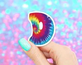 Tie Dye D Sticker - Letter stickers | MacBook stickers | laptop stickers | waterbottle stickers | hydroflask stickers | tumbler stickers