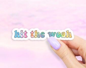 Hit The Woah Sticker - MacBook stickers | laptop stickers | waterbottle stickers | hydroflask stickers | tumbler stickers