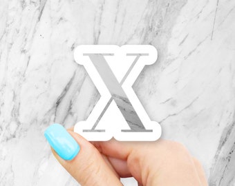Marble X Sticker - Letter stickers | MacBook stickers | laptop stickers | waterbottle stickers | hydroflask stickers | tumbler stickers