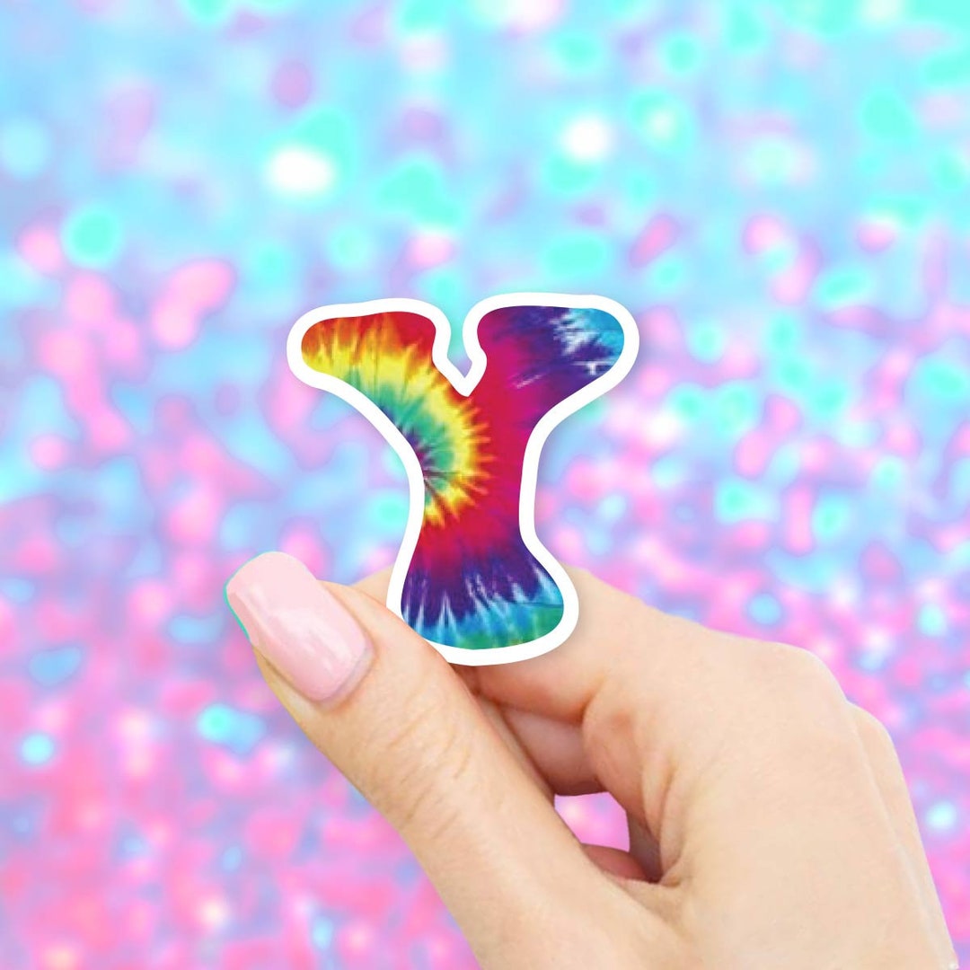 Tie Dye Y Sticker - Matte Vinyl Laptop Decal - Etsy