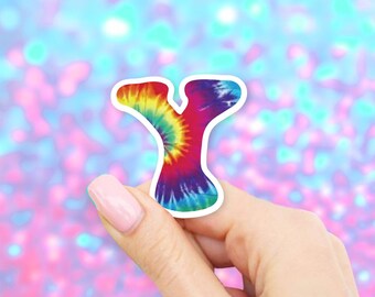 Tie Dye Y Sticker - Letter stickers | MacBook stickers | laptop stickers | waterbottle stickers | hydroflask stickers | tumbler stickers
