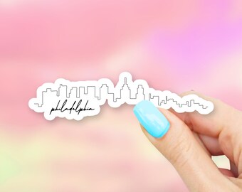 Philadelphia City Art Sticker - City Stickers | Philadelphia stickers | MacBook stickers | laptop stickers | waterbottle stickers