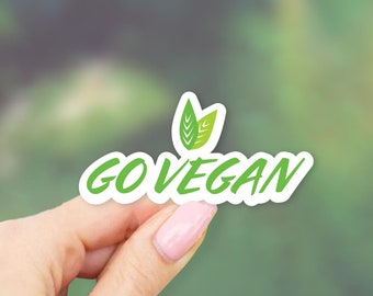 Go Vegan Sticker - MacBook stickers | laptop stickers | waterbottle stickers | hydroflask stickers | tumbler stickers