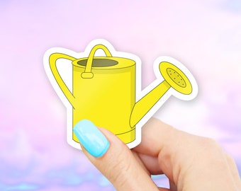 Yellow Watering Can Sticker - MacBook stickers | laptop stickers | waterbottle stickers | hydroflask stickers | tumbler stickers