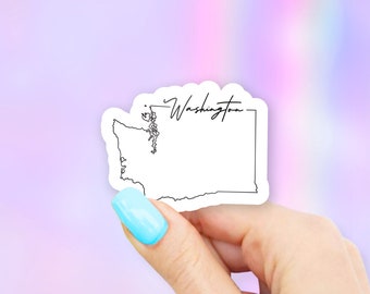 Washington State Art Sticker - state stickers | washington stickers | MacBook stickers | laptop stickers | waterbottle stickers