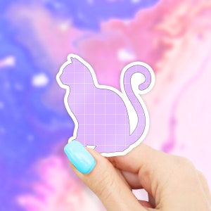 Pink Cat Sticker - Cat stickers | pet stickers | MacBook stickers | laptop stickers | waterbottle stickers | hydroflask stickers