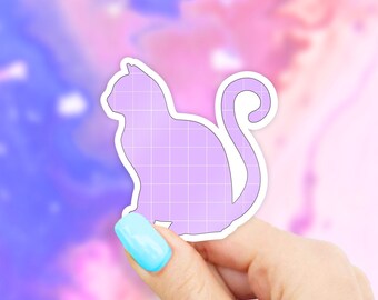 Pink Cat Sticker - Cat stickers | pet stickers | MacBook stickers | laptop stickers | waterbottle stickers | hydroflask stickers