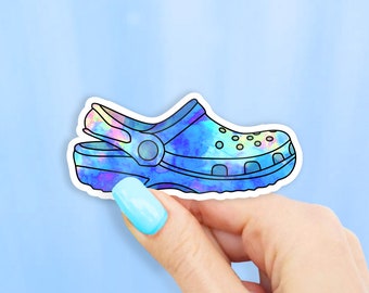 Blue Colored Croc Sticker - croc stickers | croc sticker | MacBook stickers | laptop stickers | waterbottle stickers