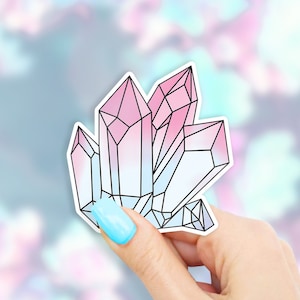 Pink Crystal Sticker - MacBook stickers | laptop stickers | waterbottle stickers | hydroflask stickers | tumbler stickers