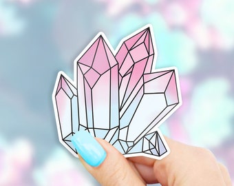 Pink Crystal Sticker - MacBook stickers | laptop stickers | waterbottle stickers | hydroflask stickers | tumbler stickers