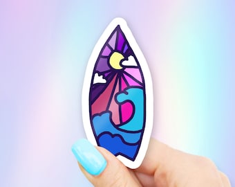 Surfboard Sticker - Ocean stickers | MacBook stickers | laptop stickers | waterbottle stickers | hydroflask stickers | tumbler stickers