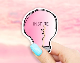 Inspire Bulb Sticker - MacBook stickers | laptop stickers | waterbottle stickers | hydroflask stickers | tumbler stickers