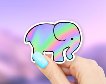 Rainbow Elephant Sticker