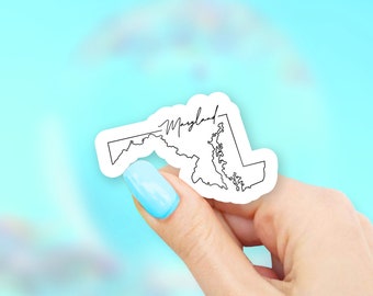 Maryland State Art Sticker - state stickers | maryland stickers | MacBook stickers | laptop stickers | waterbottle stickers