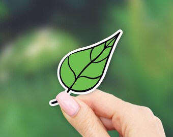 Green Leaf Sticker - Camping stickers | nature stickers | MacBook stickers | laptop stickers | waterbottle stickers | hydroflask stickers