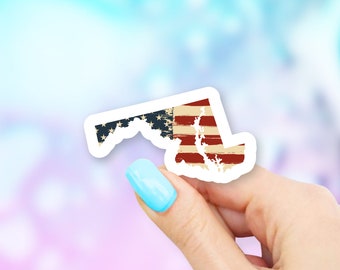 Maryland Old USA Flag State Art Sticker - state stickers | maryland stickers | MacBook stickers | laptop stickers | waterbottle stickers