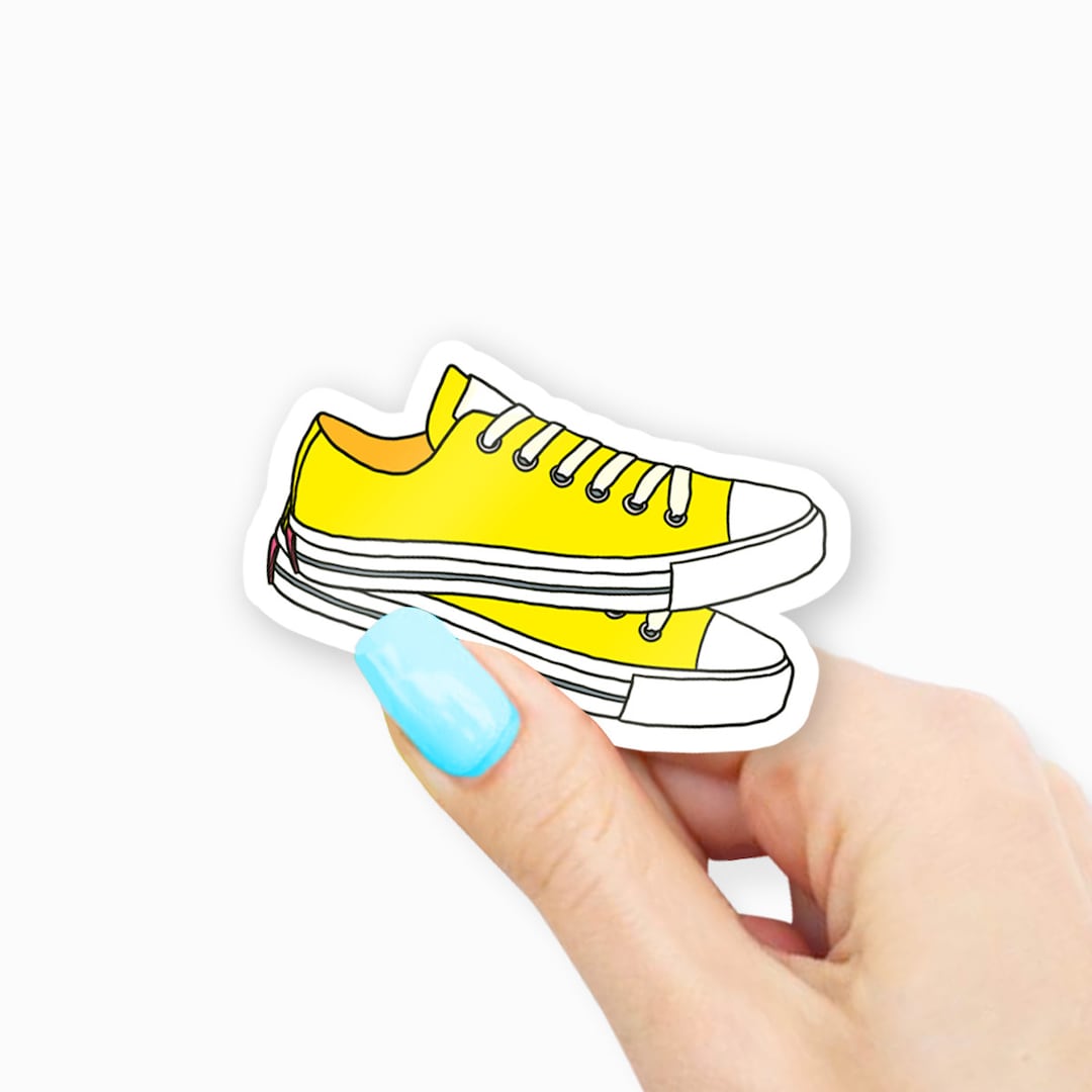 Yellow Sneakers Sticker Shoe Stickers MacBook Stickers Laptop Stickers Waterbottle Stickers