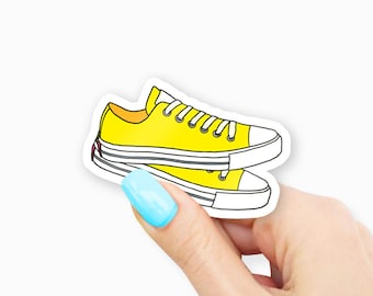 Yellow Sneakers Sticker - Shoe stickers | MacBook stickers | laptop stickers | waterbottle stickers | hydroflask stickers | tumbler stickers