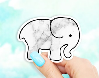 Marble Elephant Sticker - animal stickers | zoo sticker | MacBook stickers | laptop stickers | waterbottle stickers | hydroflask stickers