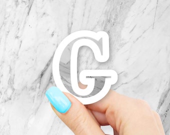 Marble G Sticker - Letter stickers | MacBook stickers | laptop stickers | waterbottle stickers | hydroflask stickers | tumbler stickers