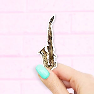Saxaphone Sticker - instrument stickers | band sticker | MacBook stickers | laptop stickers | waterbottle stickers | hydroflask stickers