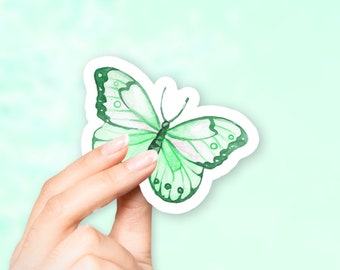Green Butterfly Sticker - Nature stickers | MacBook stickers | laptop stickers | waterbottle stickers | hydroflask sticker | tumbler sticker